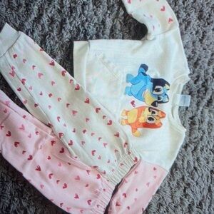 Blue Two tone valentine Day heart sweater